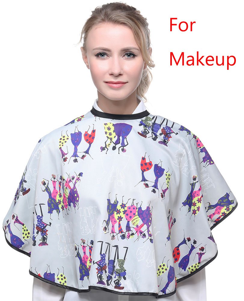 Makeup Artist Shortie Comb-Out Cape, Beauty Salon Styling Cape - Image 3