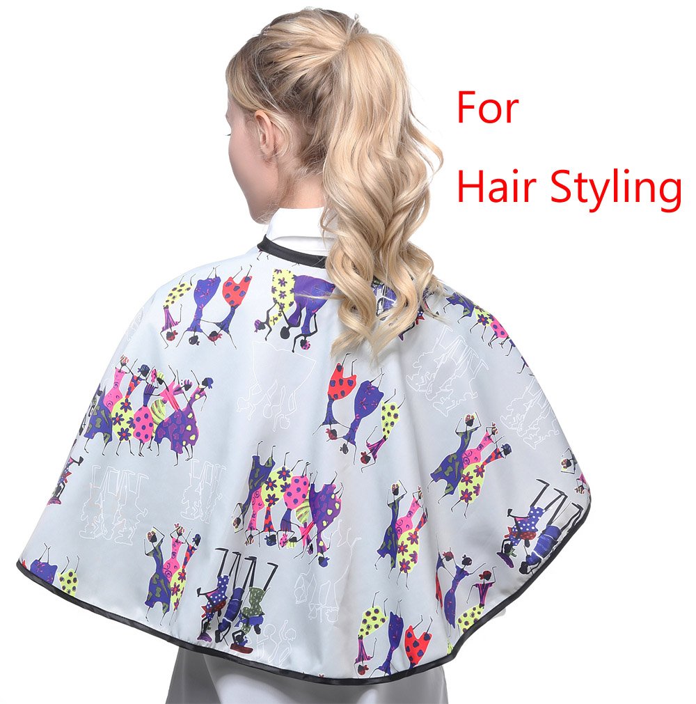 Makeup Artist Shortie Comb-Out Cape, Beauty Salon Styling Cape - Image 4