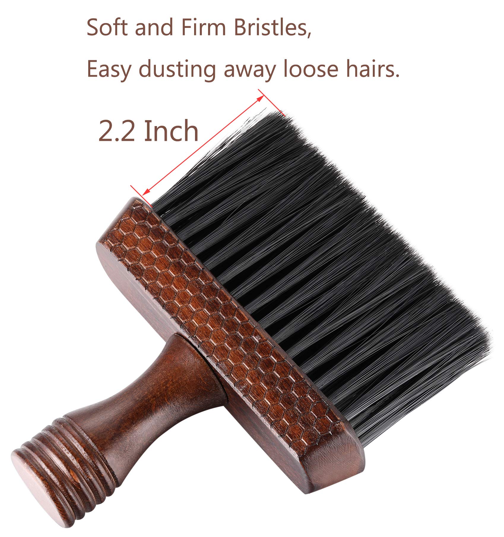 PERFEHAIR Barber Neck Duster Brush for Hair Cutting, Soft Haircut Cleaning Dusting Brush-Wooden Handle - Image 4