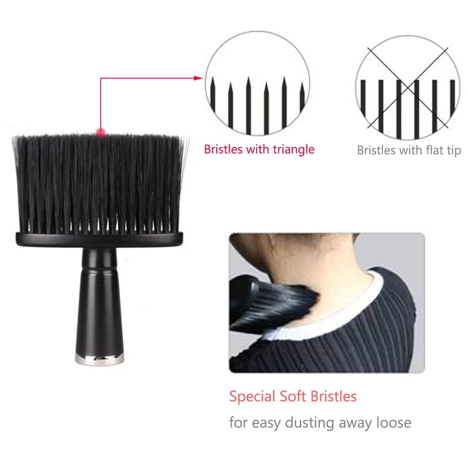 PERFEHAIR Barber Neck Duster Brush, Soft Cleaning Face Brush for Hair Cutting - Image 5