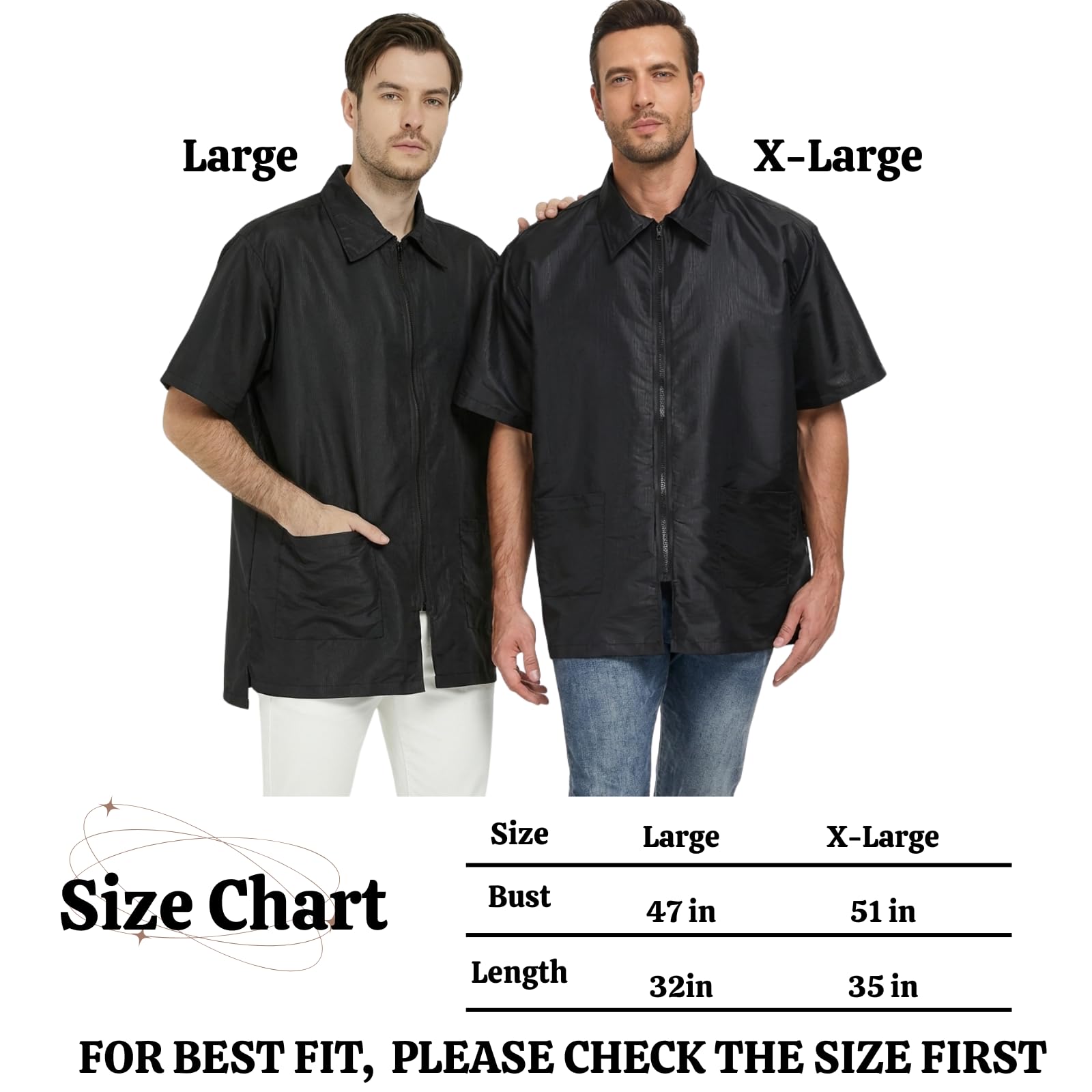 PERFEHAIR Barber Smock for Men & Women | Lightweight, Breathable & Hair Repellent Jacket for Stylists - Image 3