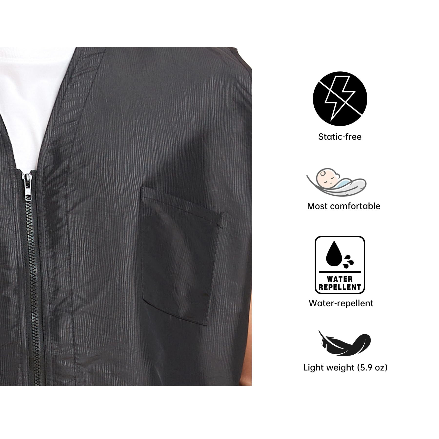 PERFEHAIR Barber Vest for Men - Stay Comfortable & Stylish | Lightweight, Anti-Static Design | Ideal for Hair Stylists, Salon Professionals, Pet Groomers - Image 4