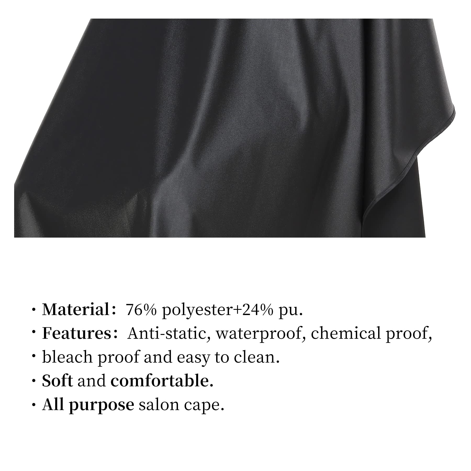 PERFEHAIR Chemical Capes for Hair Stylists - Color Cape with Snaps - Water and Chemical Proof - All-Purpose Salon Hairdressing Cap Cover for Hair Coloring, Cutting, Styling & Shampooing - Image 4