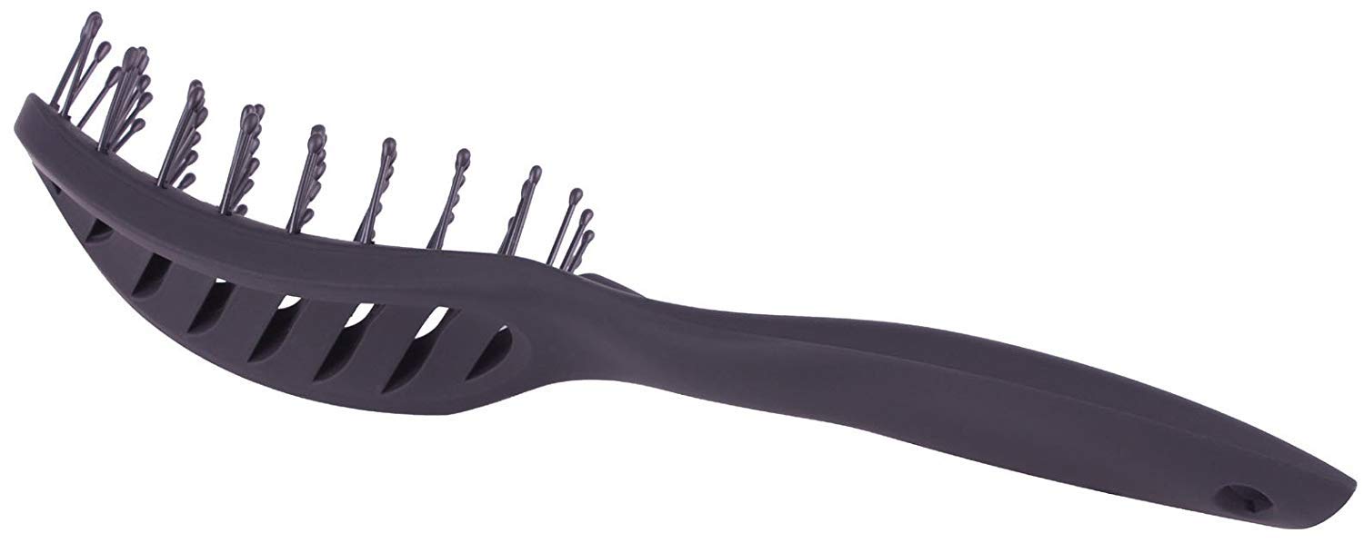 PERFEHAIR Curved Blow Dryer Vent Brush, Plastic Hair Detangling Brush for Short Thick Wavy Hair, Vented Wet Hair Brush for Men and Women - Image 4