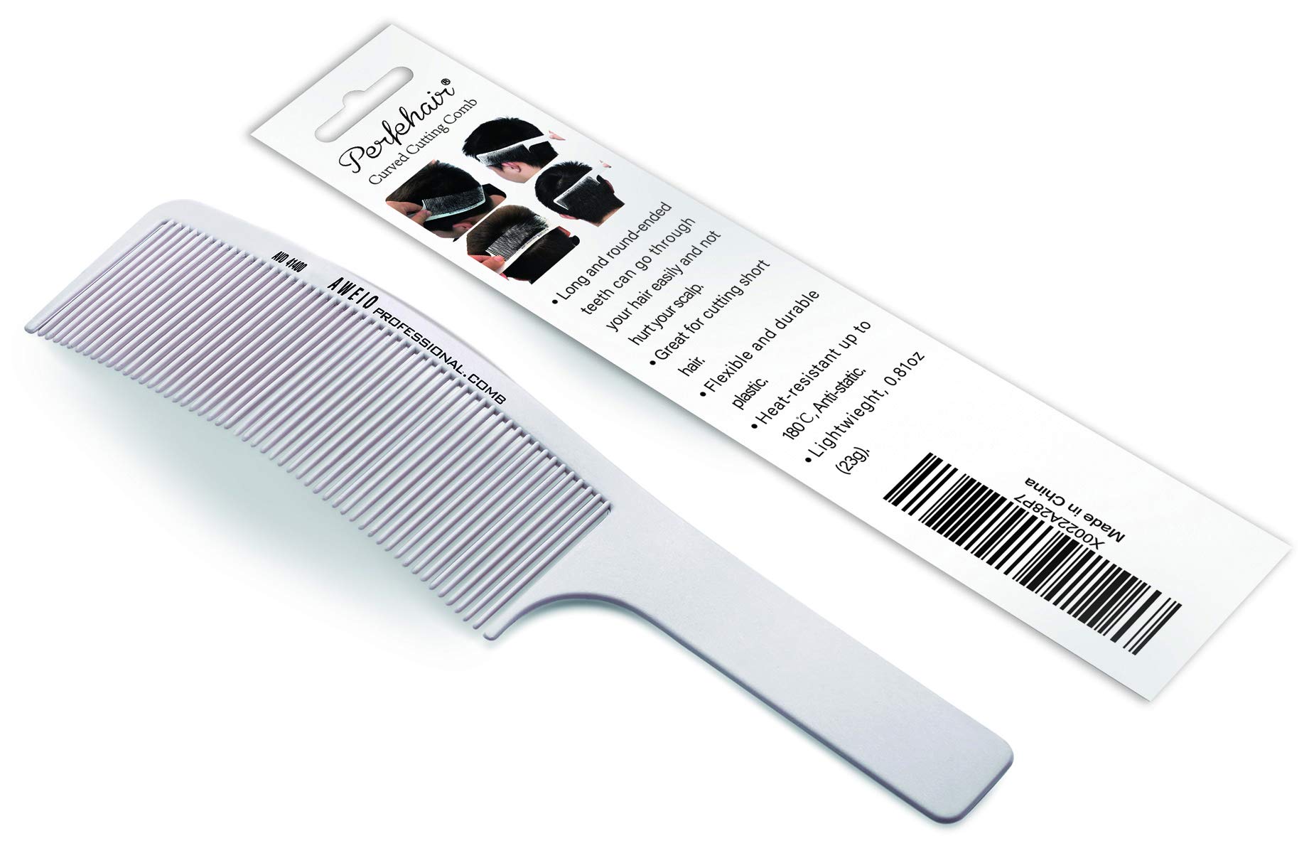 PERFEHAIR Curved Fading Comb, Pack of 2, Professional Barber Flat Clipper Blending Flat Top Hair Cutting Combs for Men - Image 5