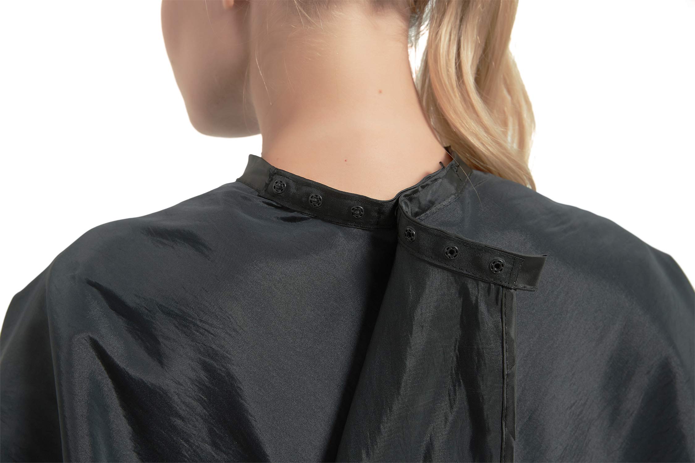 PERFEHAIR Hair Cutting Cape with Snaps Closure, Salon Hairdressing Styling Barber Cape with Hand Holes-51 x 58 Inches, Black - Image 6