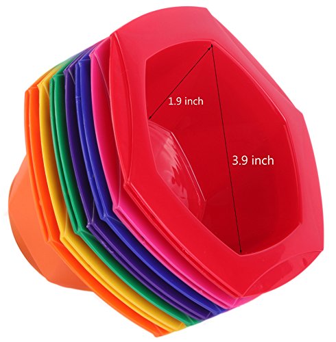 PERFEHAIR Hair Dye Mixing Bowl Kit - Professional Tint Coloring Bowls Tools Set in Vibrant Rainbow Colors (200 ml per Bowl) - Image 3