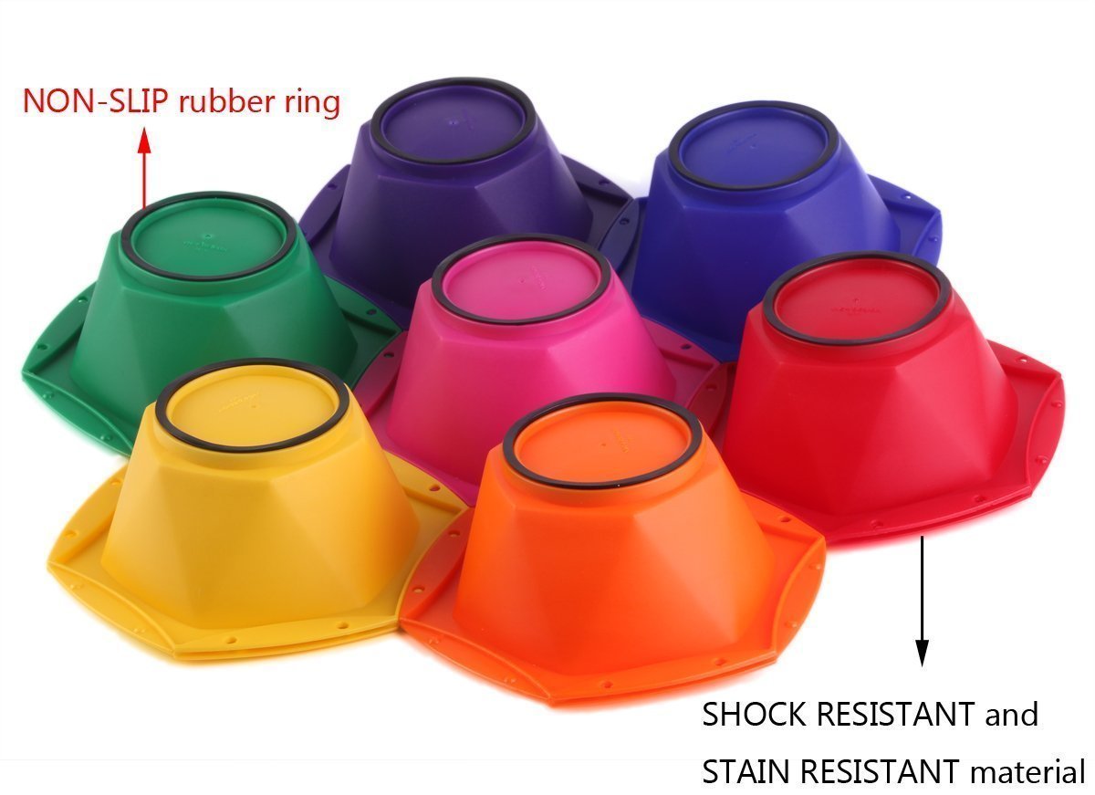 PERFEHAIR Hair Dye Mixing Bowl Kit - Professional Tint Coloring Bowls Tools Set in Vibrant Rainbow Colors (200 ml per Bowl) - Image 4