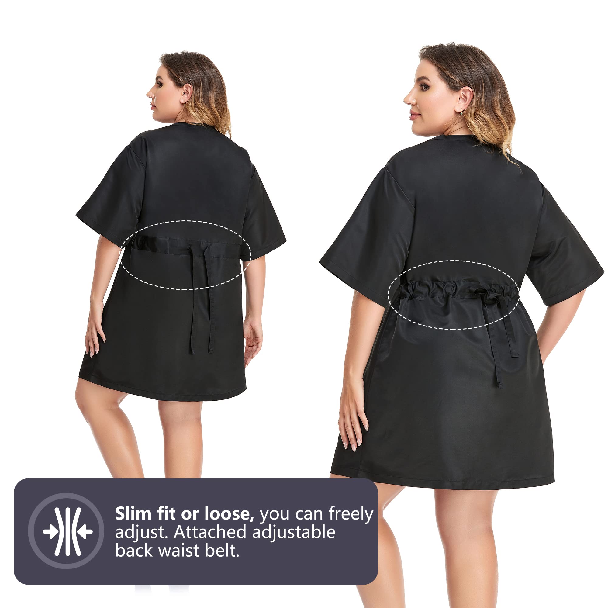 PERFEHAIR Hair Stylist Dog Grooming Smocks for Women and Men, Barber Vest Smock for Salon, Pet Groomer, Nail Tech-Black - Image 5