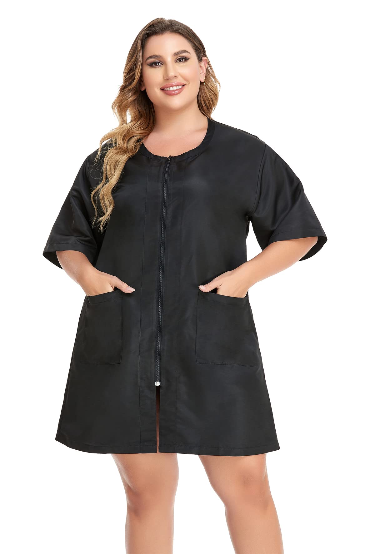 PERFEHAIR Hair Stylist Dog Grooming Smocks for Women and Men, Barber Vest Smock for Salon, Pet Groomer, Nail Tech-Black - Image 7