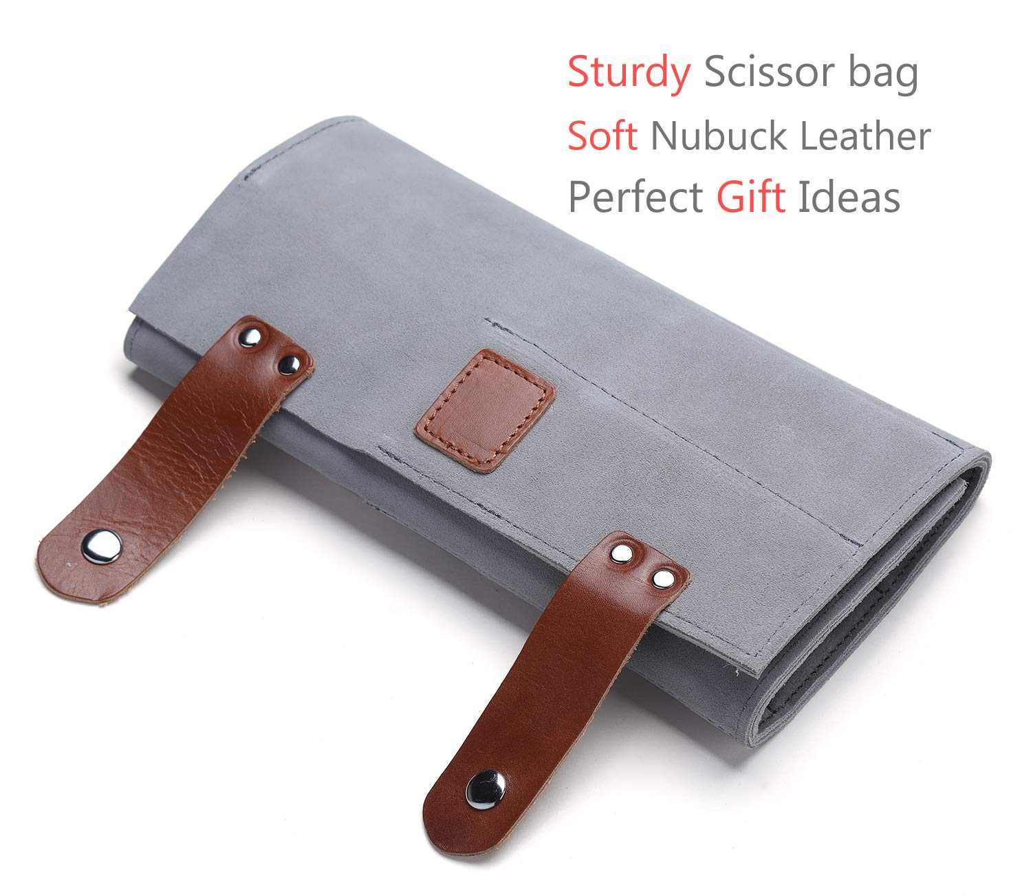PERFEHAIR Hair Stylist Scissor Holder Pouch Case - Hairdresser Tool Holster Bag with 12 Pockets for Salon Shears - Image 5