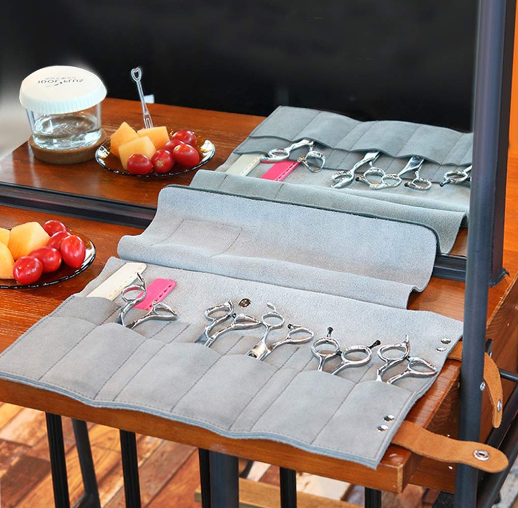 PERFEHAIR Hair Stylist Scissor Holder Pouch Case - Hairdresser Tool Holster Bag with 12 Pockets for Salon Shears - Image 6