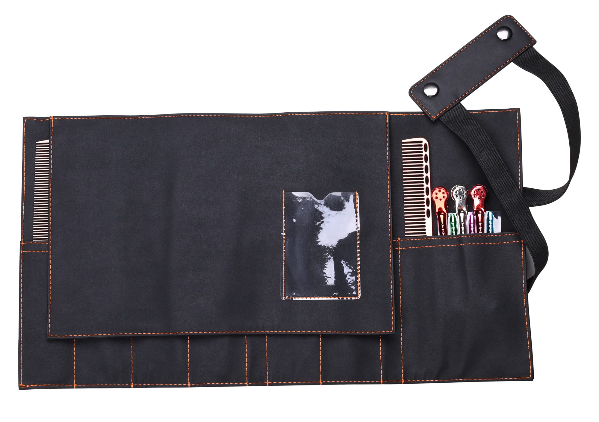 PERFEHAIR Hair Stylist Scissor Holder Pouch Cases for Hairdressers, Salon Tools Holster Bag, Soft Fabric Roll-Up Organiser - Image 4