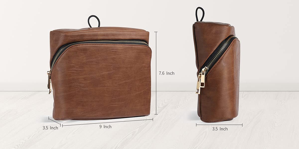 PERFEHAIR Hair Stylist Tools Storage Bag, Barber Carrying Case for Clippers Scissor Grooming Supplies Travel Kit, Hairdresser Accessories Equipment Organizer-Brown - Image 3