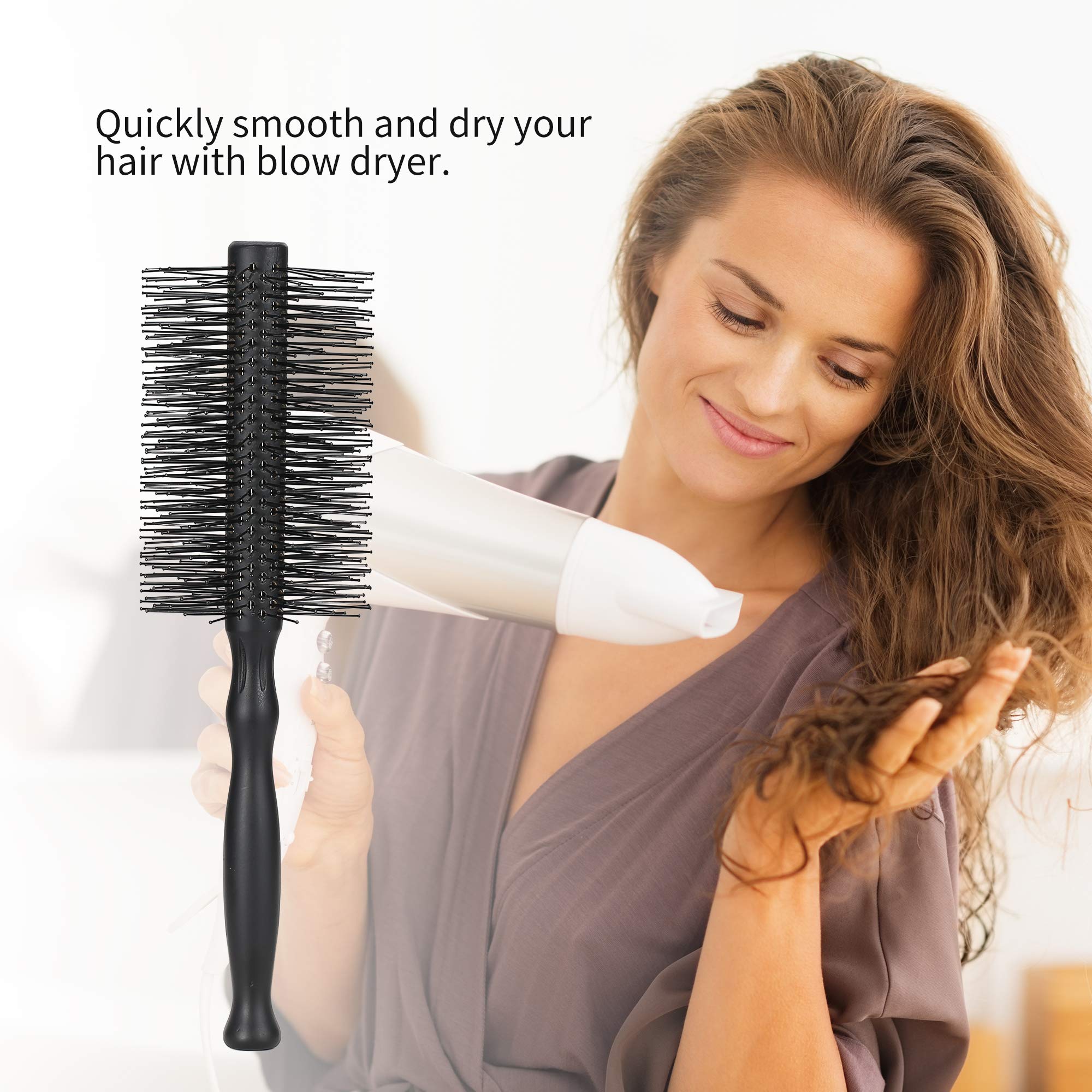 PERFEHAIR Large Round Hair Brush for Women Blow Drying, Soft Nylon Bristles, 2.5-inch Diameter, Big Round Brush for Blowout, Styling, Curling, Smoothing Medium to Long Wavy, Curly, Thick Hair - Image 4