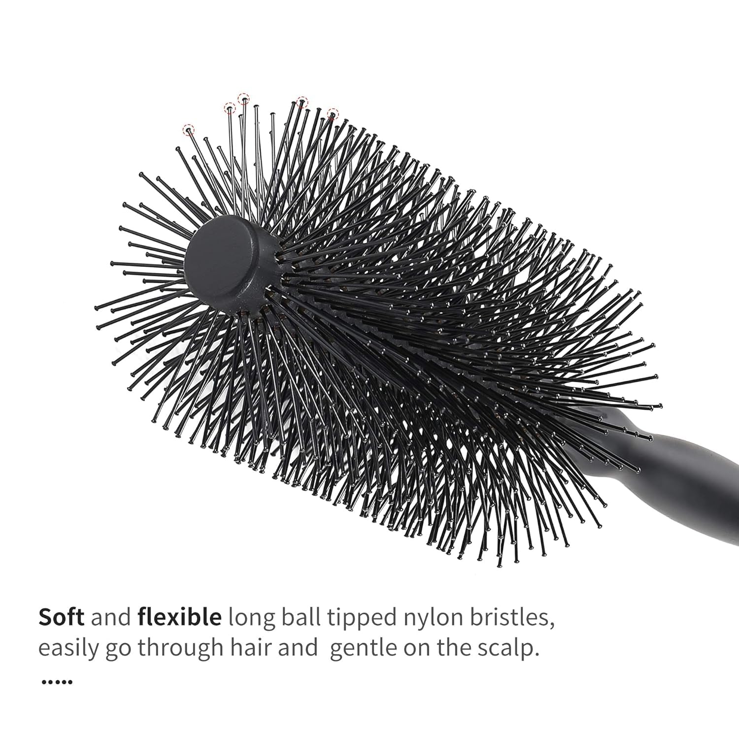 PERFEHAIR Large Round Hair Brushes for Women - 2-Pack, Gentle Nylon Bristles for Blowouts, Styling & Curling, Ideal for Medium to Long Hair - Image 3