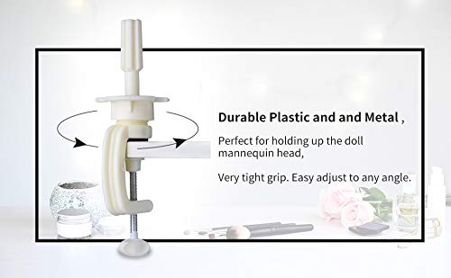 PERFEHAIR Mannequin Head Stand Desk Table Clamp Tripod Holder ,Styrofoam Wig Head Holder - Image 4