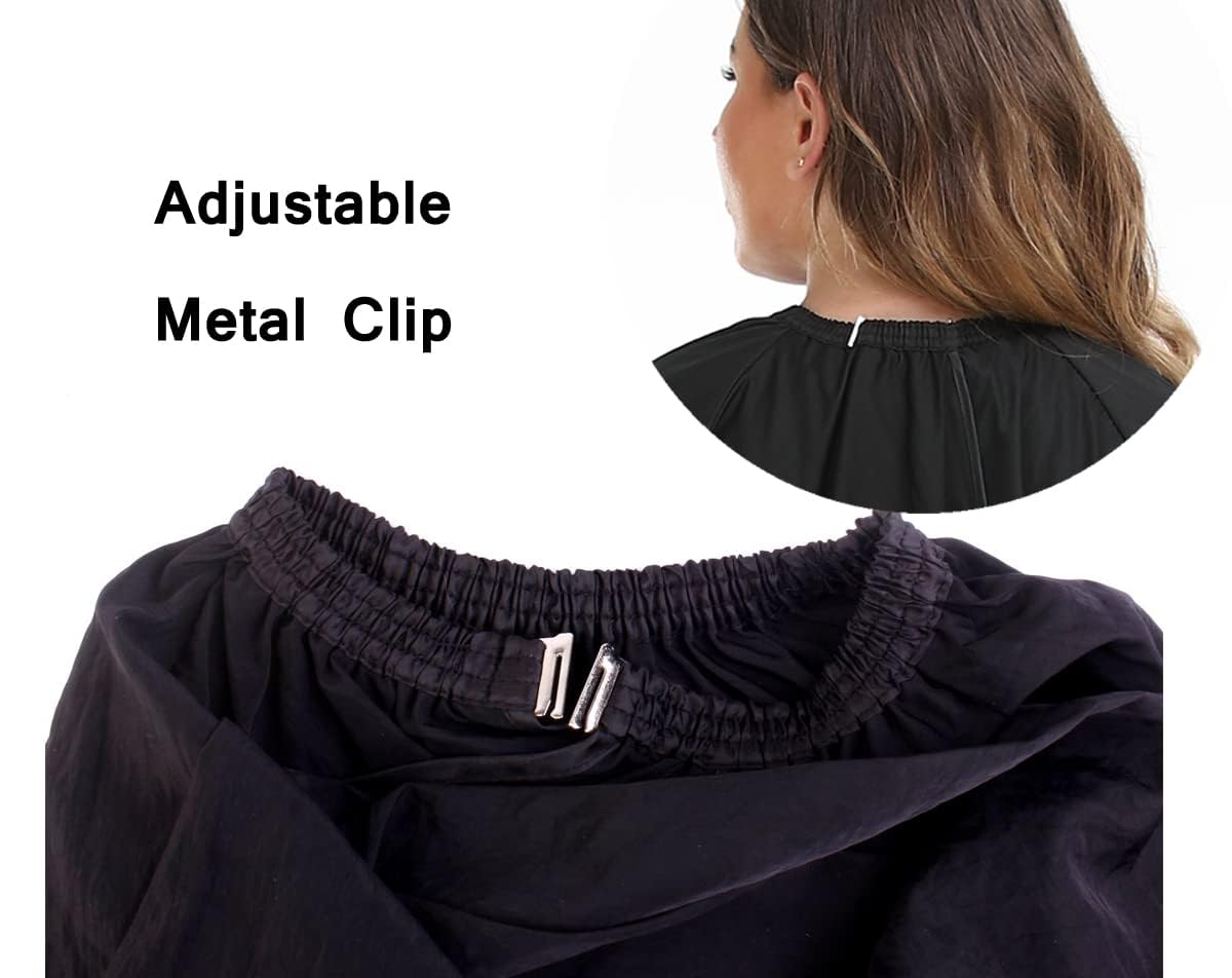PERFEHAIR Professional Salon Client Hair Cutting Cape Gown, Barber Haircut Cape with Sleeves - Black - Image 5