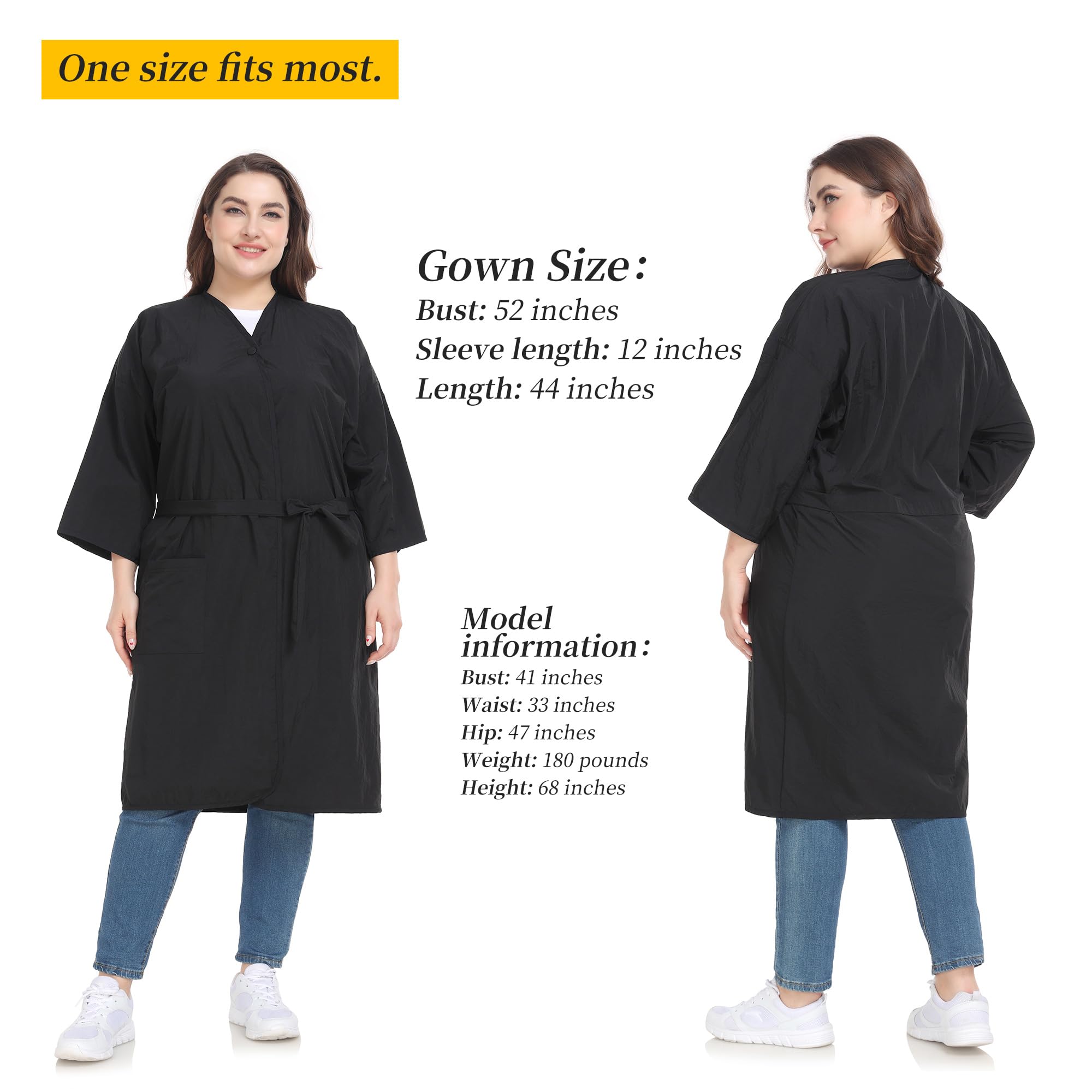 PERFEHAIR Salon Gown Capes for Clients, Pack of 2, Nylon Cape Wraps Cover Smock for Women & Men, Hair Stylist Smocks for Hair Coloring, Dog Grooming - Image 3