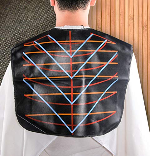 PERFEHAIR Salon Hair Cutting Collar Cape, Stylist Color Capes Guide Tools-Black - Image 5