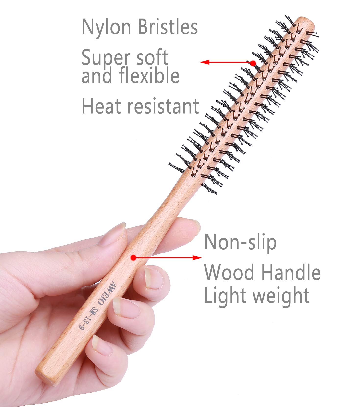 PERFEHAIR Small Round Brush for Short Hair, 1 Inch Mini Quiff Roller for Women and Men, Best for Thin Hair, Bangs, Beard, Styling, Lifting, Curling - Image 4