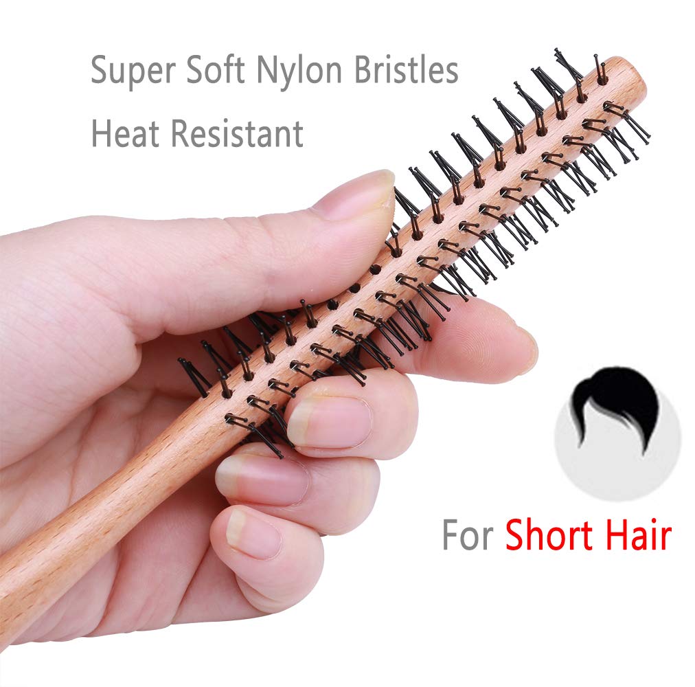 PERFEHAIR Small Round Brush for Short Hair, 1 Inch Mini Quiff Roller for Women and Men, Best for Thin Hair, Bangs, Beard, Styling, Lifting, Curling - Image 5
