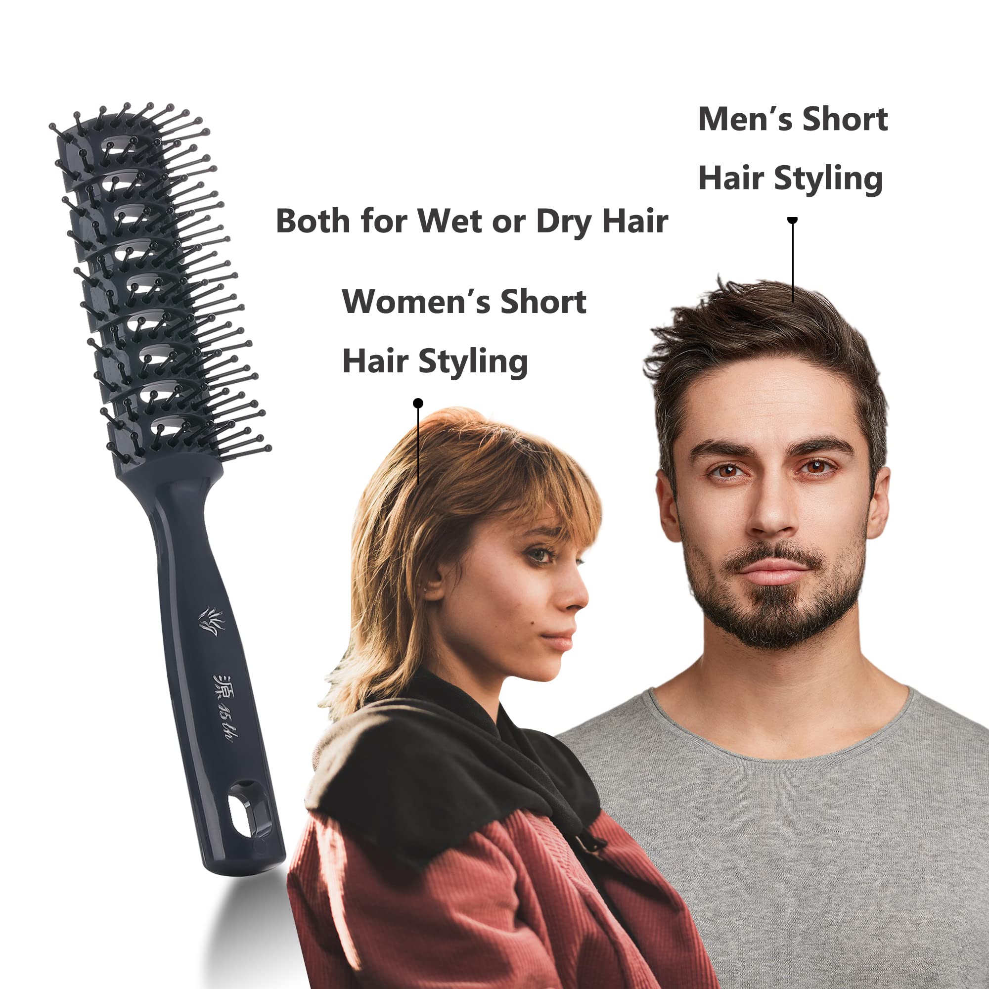 PERFEHAIR Vented Hair Brush for Blow Drying, Styling Women & Men's Long Short, Thin, Thick, Dry or Wet Hair, Static Free & Heat Resistant Vent Hairbrush - Image 5
