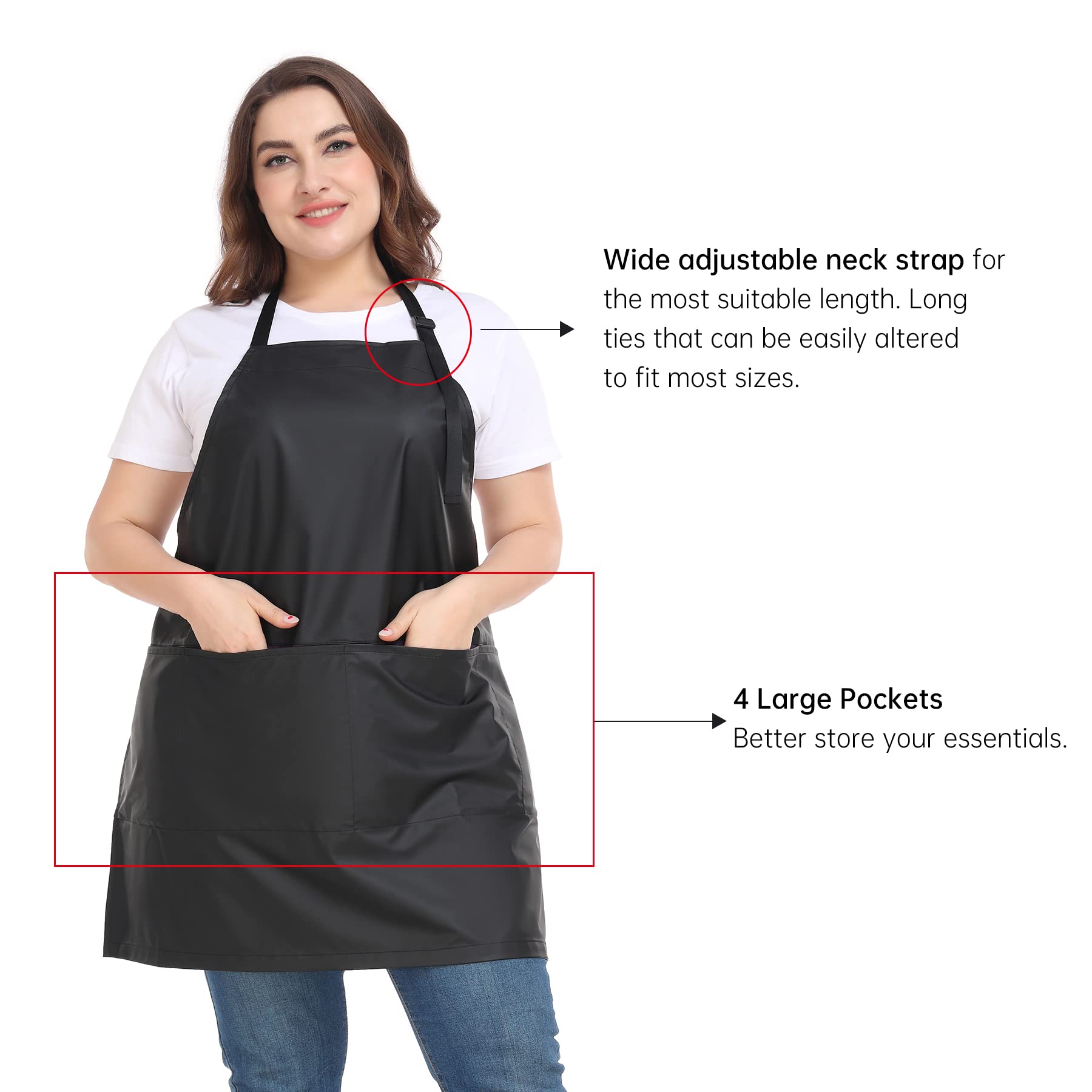 PERFEHAIR Waterproof Hair Dyeing Apron with Pockets for Men & Women - Salon Hairdresser and Barber Protective Apron with PU Coating - Ideal for Haircuts, Styling, Coloring - Image 4