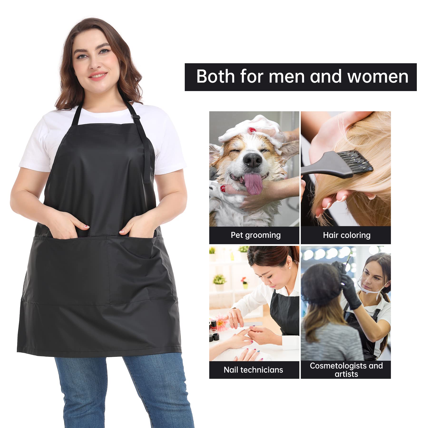PERFEHAIR Waterproof Hair Dyeing Apron with Pockets for Men & Women - Salon Hairdresser and Barber Protective Apron with PU Coating - Ideal for Haircuts, Styling, Coloring - Image 5